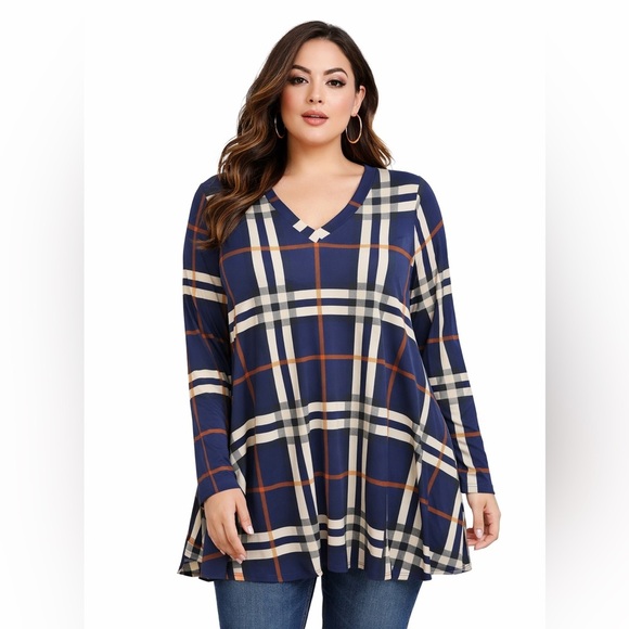 Lildy Tops - Tunic Top/Dress Lildy Women Long Sleeve Block Casual Loose Fit Sz. Small-Medium